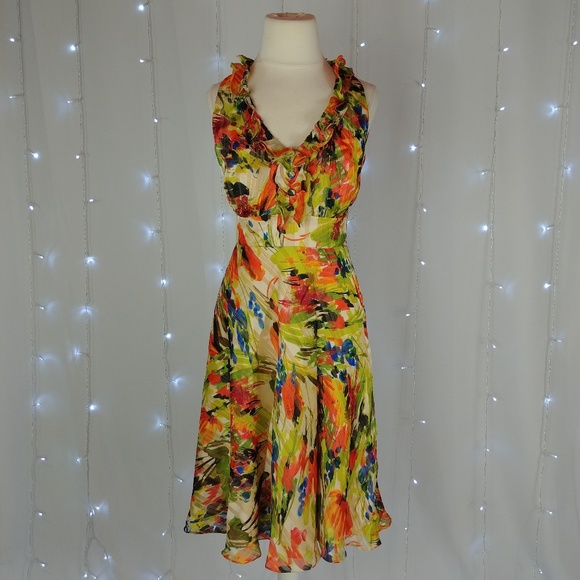 donna ricco ruffle dress